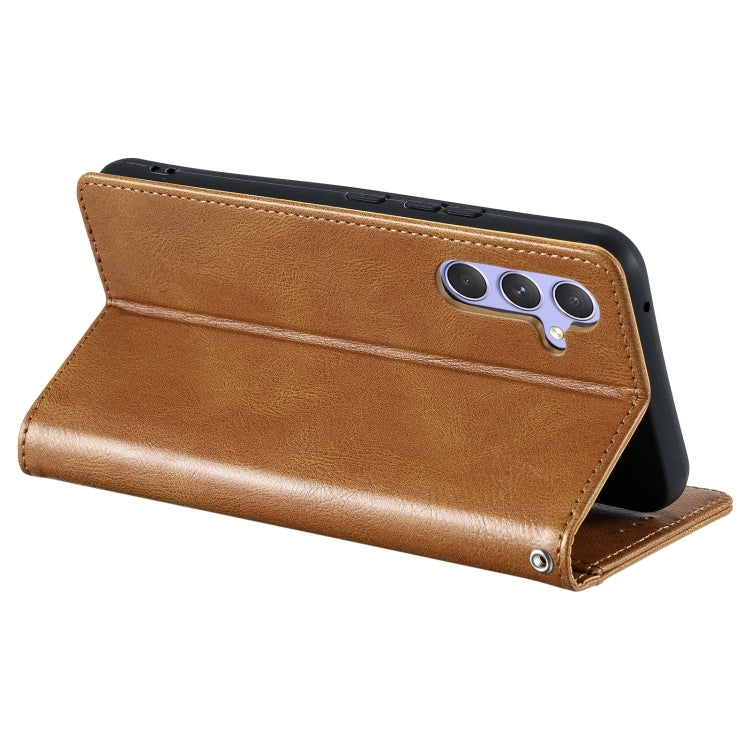 For Samsung Galaxy S25+ 5G Simple 6-Card Wallet Leather Phone Case(Brown) by buy2fix