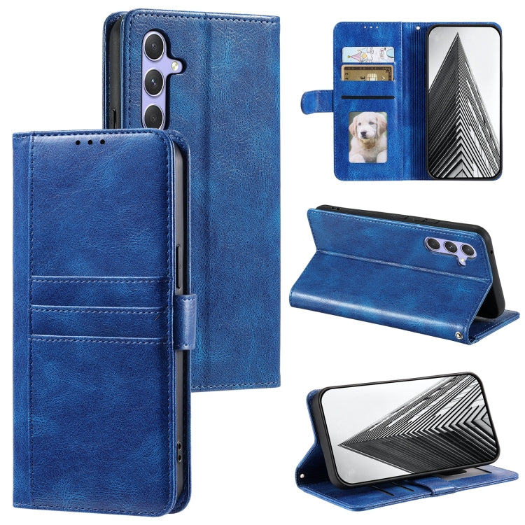 For Samsung Galaxy S25+ 5G Simple 6-Card Wallet Leather Phone Case(Blue) by buy2fix