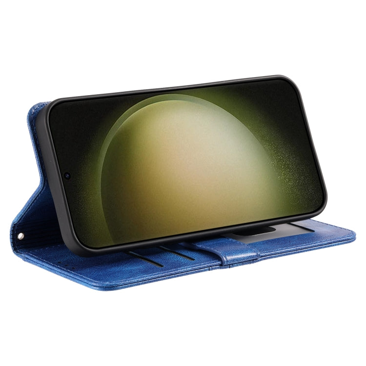 For Samsung Galaxy S25+ 5G Simple 6-Card Wallet Leather Phone Case(Blue) by buy2fix