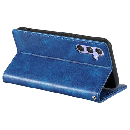 For Samsung Galaxy S25+ 5G Simple 6-Card Wallet Leather Phone Case(Blue) by buy2fix