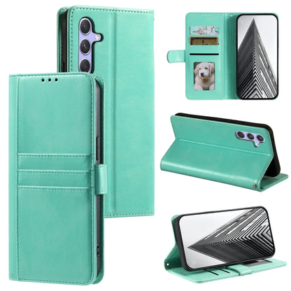 For Samsung Galaxy S25+ 5G Simple 6-Card Wallet Leather Phone Case(Green) by buy2fix