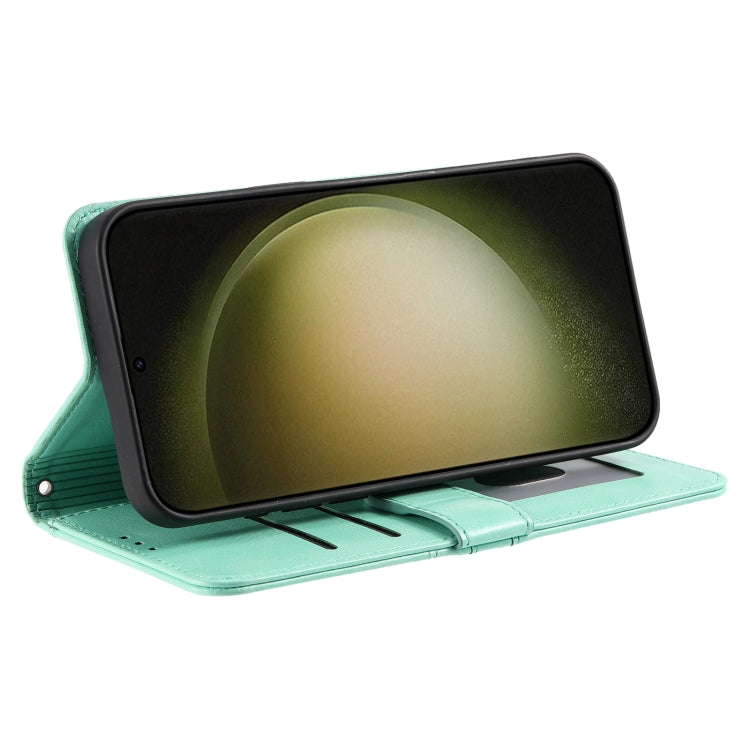 For Samsung Galaxy S25+ 5G Simple 6-Card Wallet Leather Phone Case(Green) by buy2fix