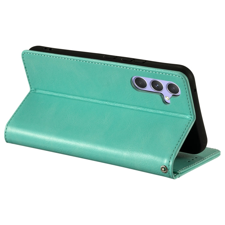 For Samsung Galaxy S25+ 5G Simple 6-Card Wallet Leather Phone Case(Green) by buy2fix