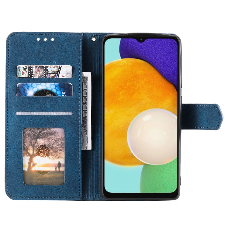 For Samsung Galaxy S25 5G Nail Skin Feel Stitching Calf Texture Leather Phone Case(Blue) - Galaxy S25 5G Cases by buy2fix | Online Shopping UK | buy2fix