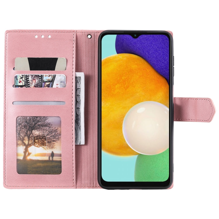 For Samsung Galaxy S25+ 5G Nail Skin Feel Stitching Calf Texture Leather Phone Case(Rose Gold) by buy2fix