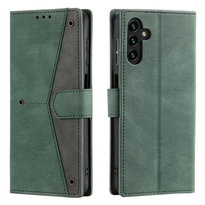 For Samsung Galaxy S25+ 5G Nail Skin Feel Stitching Calf Texture Leather Phone Case(Green) by buy2fix