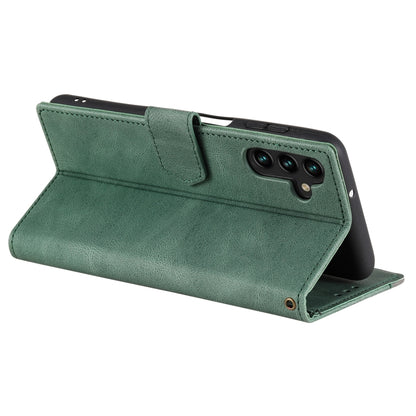 For Samsung Galaxy S25+ 5G Nail Skin Feel Stitching Calf Texture Leather Phone Case(Green) by buy2fix