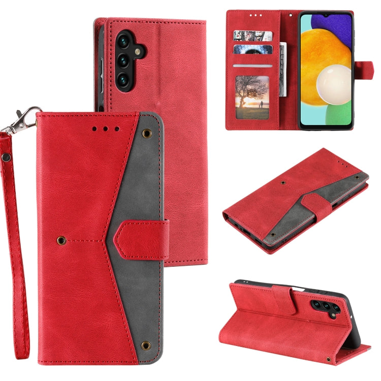 For Samsung Galaxy S25+ 5G Nail Skin Feel Stitching Calf Texture Leather Phone Case(Red) by buy2fix