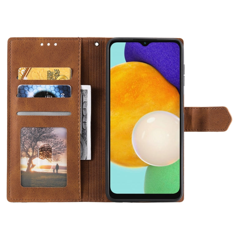 For Samsung Galaxy S25+ 5G Nail Skin Feel Stitching Calf Texture Leather Phone Case(Brown) by buy2fix