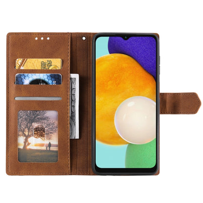 For Samsung Galaxy S25+ 5G Nail Skin Feel Stitching Calf Texture Leather Phone Case(Brown) by buy2fix