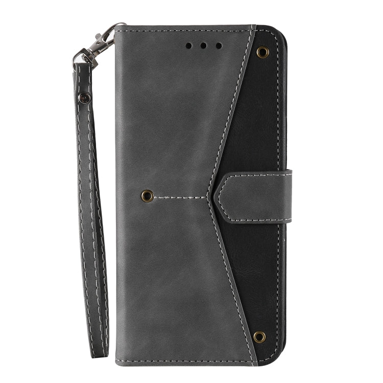 For Samsung Galaxy S25 Ultra 5G Nail Skin Feel Stitching Calf Texture Leather Phone Case(Grey) by buy2fix
