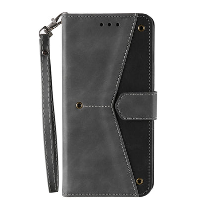 For Samsung Galaxy S25 Ultra 5G Nail Skin Feel Stitching Calf Texture Leather Phone Case(Grey) by buy2fix