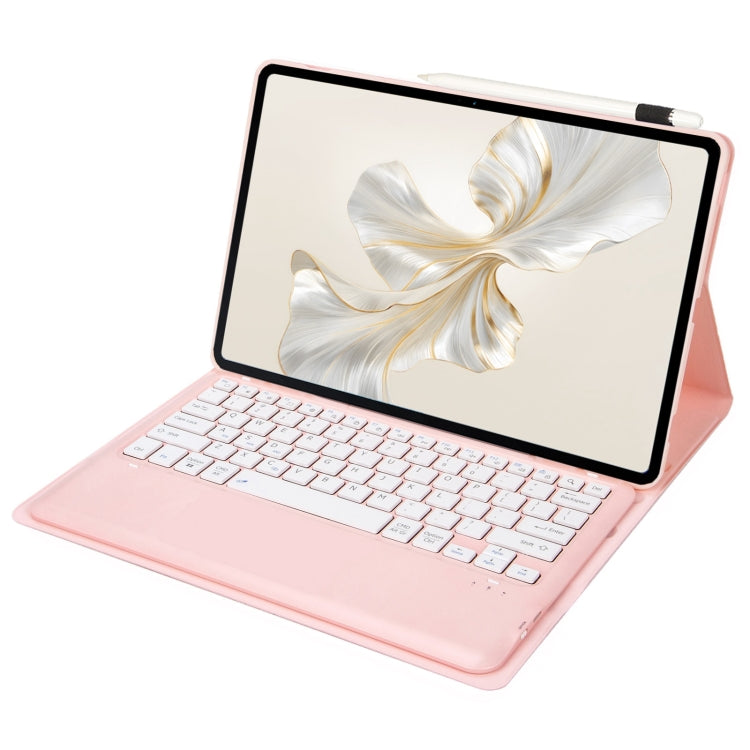 For Huawei MatePad Pro 12.2 Ultra-thin Detachable Bluetooth Keyboard Leather Tablet Case(Pink White) by buy2fix