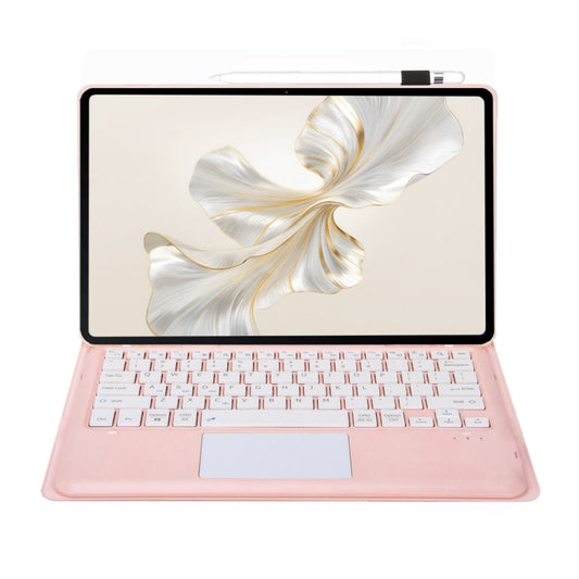 For Huawei MatePad Pro 12.2 Ultra-thin Detachable Bluetooth Keyboard Leather Tablet Case with Touchpad(Pink White) by buy2fix