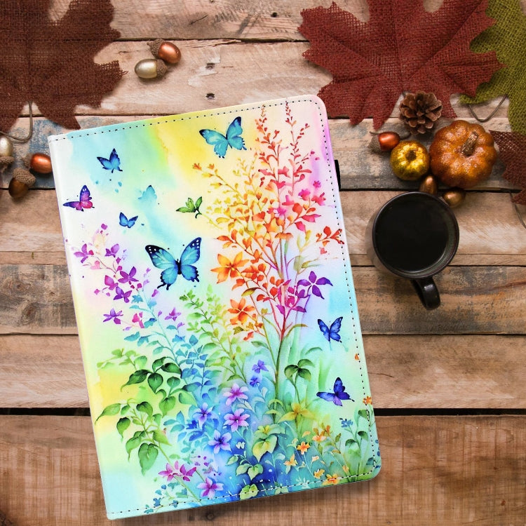 For iPad Pro 11 2024 Painted Pattern Leather Tablet Case(Colorful Flowers) - iPad Pro 11 2024 Cases by buy2fix | Online Shopping UK | buy2fix