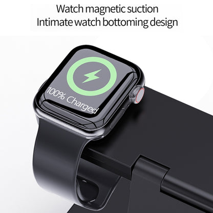 For Apple Watch B21 6 in 1 Mobile Phone / Earphone Universal Foldable Wireless Charger(Black) - Multifunction Charger by buy2fix | Online Shopping UK | buy2fix