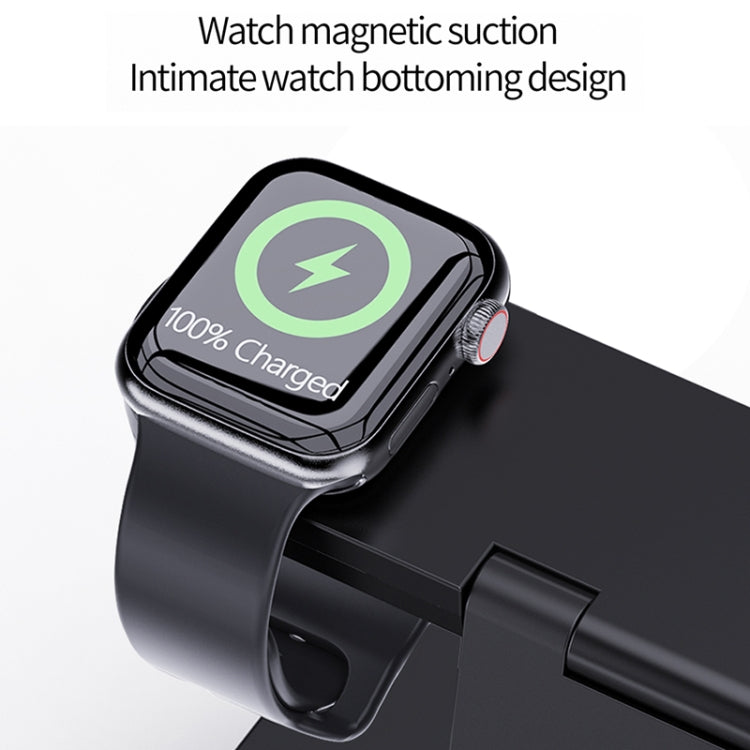 For Huawei Watch B21 6 in 1 Mobile Phone / Earphone Universal Foldable Wireless Charger(Black) - Multifunction Charger by buy2fix | Online Shopping UK | buy2fix