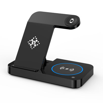 For Samsung Galaxy Watch B18 4 in 1 Mobile Phone / Earphone Universal Foldable Wireless Charger(Black) - Multifunction Charger by buy2fix | Online Shopping UK | buy2fix