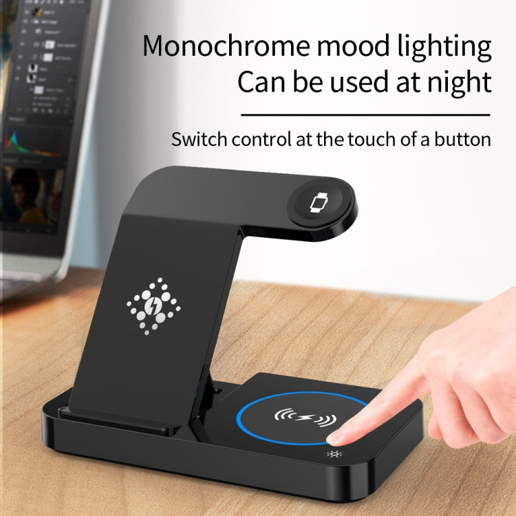 For Huawei Watch B18 4 in 1 Mobile Phone / Earphone Universal Foldable Wireless Charger(White) - Multifunction Charger by buy2fix | Online Shopping UK | buy2fix