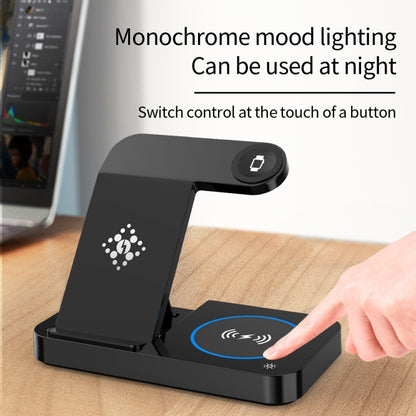 For Huawei Watch B18 4 in 1 Mobile Phone / Earphone Universal Foldable Wireless Charger(White) - Multifunction Charger by buy2fix | Online Shopping UK | buy2fix