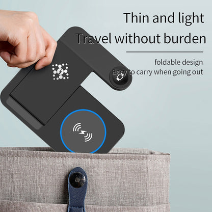 For Samsung Galaxy Watch B18 4 in 1 Mobile Phone / Earphone Universal Foldable Wireless Charger(Black) - Multifunction Charger by buy2fix | Online Shopping UK | buy2fix