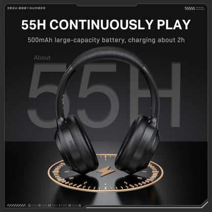 ONIKUMA GT811 Head-mounted Dual Noise Reduction Wireless Bluetooth Earphone(Black) - Headset & Headphone by ONIKUMA | Online Shopping UK | buy2fix