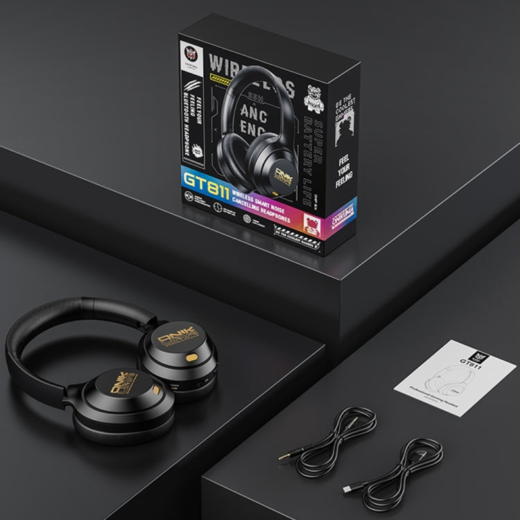 ONIKUMA GT811 Head-mounted Dual Noise Reduction Wireless Bluetooth Earphone(Black) - Headset & Headphone by ONIKUMA | Online Shopping UK | buy2fix