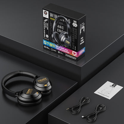 ONIKUMA GT811 Head-mounted Dual Noise Reduction Wireless Bluetooth Earphone(Black) - Headset & Headphone by ONIKUMA | Online Shopping UK | buy2fix