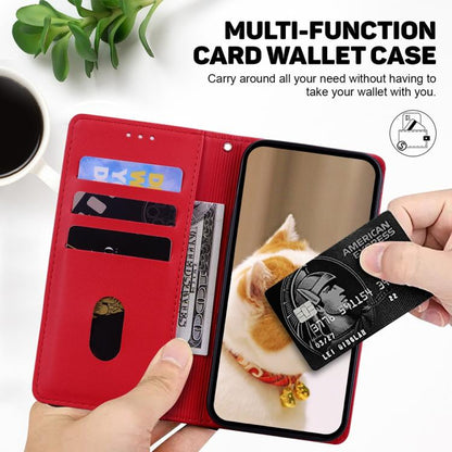 For iPhone Air Cute Cats RFID Leather Phone Case(Red) - iPhone Air Cases by buy2fix | Online Shopping UK | buy2fix