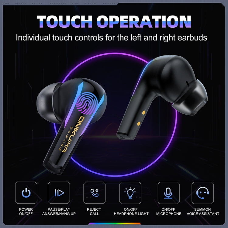 ONIKUMA T27 Dual Mode Cool Wireless Bluetooth Earphone(Black) - Bluetooth Earphone by ONIKUMA | Online Shopping UK | buy2fix