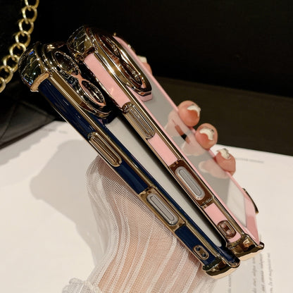 For iPhone 16 Dual-color Plating Space PC Hybrid TPU Phone Case(Grey) by buy2fix