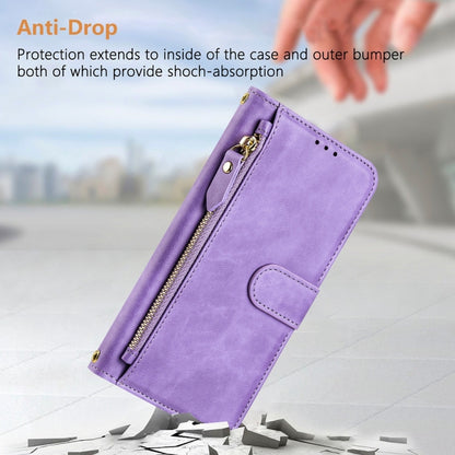 For Samsung Galaxy S25 Ultra 5G Multi-Card Slots Zipper Wallet Leather Phone Case(Purple) - Galaxy S25 Ultra 5G Cases by buy2fix | Online Shopping UK | buy2fix