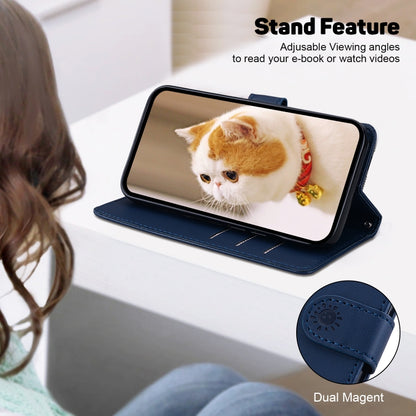 For Samsung Galaxy S25 Ultra 5G Cute Cats RFID Leather Phone Case(Blue) by buy2fix