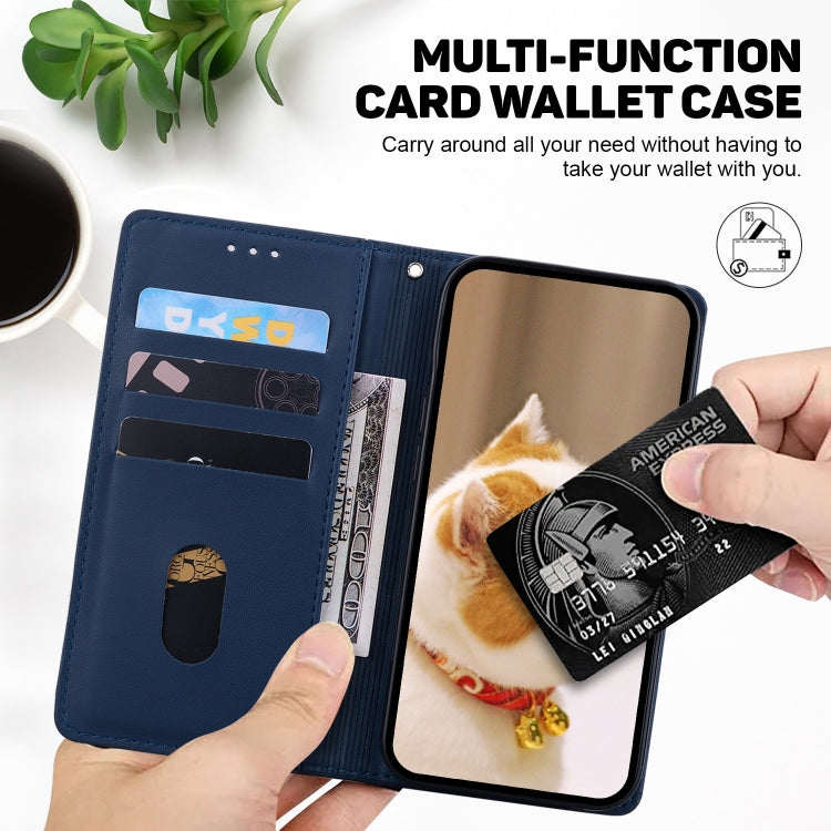 For Samsung Galaxy S25 Ultra 5G Cute Cats RFID Leather Phone Case(Blue) by buy2fix