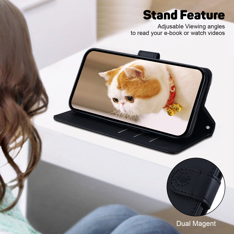 For Samsung Galaxy S25+ 5G Cute Cats RFID Leather Phone Case(Black) by buy2fix