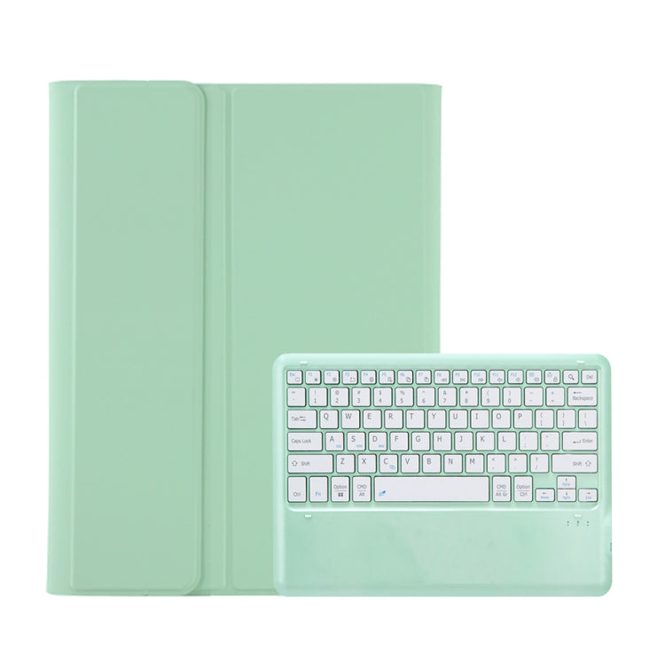 For Samsung Galaxy Tab S10 Ultra A910B Pen Slot Detachable Bluetooth Keyboard Leather Tablet Case(Mint Green) - Samsung Keyboard by buy2fix | Online Shopping UK | buy2fix