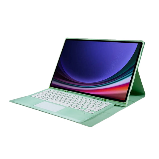For Samsung Galaxy Tab S10 Ultra A910B-A Touch Pad Detachable Bluetooth Keyboard Leather Tablet Case(Mint Green) by buy2fix