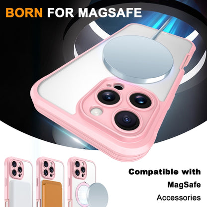 For iPhone 16 Pro Max Skin Feel MagSafe Holder 360 Full Body Phone Case(Pink) - iPhone 16 Pro Max Cases by buy2fix | Online Shopping UK | buy2fix