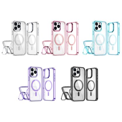 For iPhone 16 Acrylic Camera Holder MagSafe Magnetic Phone Case(Pink) - iPhone 16 Cases by buy2fix | Online Shopping UK | buy2fix