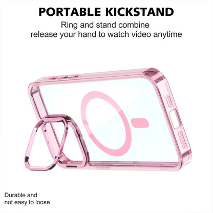 For iPhone 16 Pro Acrylic Camera Holder MagSafe Magnetic Phone Case(Pink) - iPhone 16 Pro Cases by buy2fix | Online Shopping UK | buy2fix