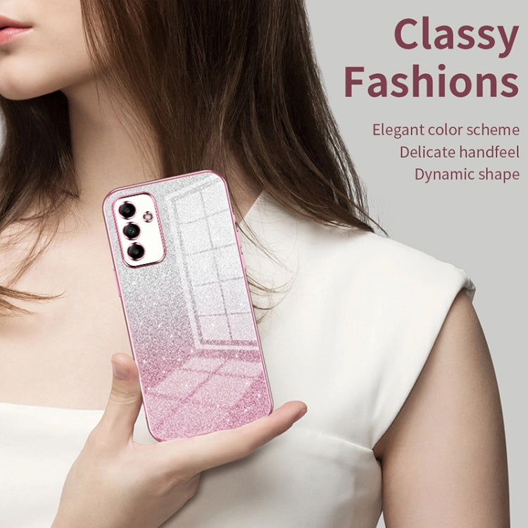 For Samsung Galaxy S25 Ultra 5G Gradient Glitter Powder Electroplated Phone Case(Purple) by buy2fix