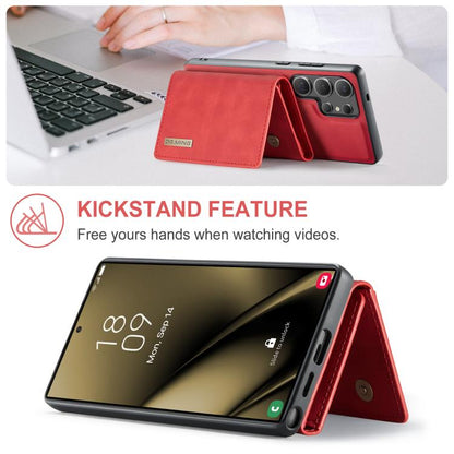 For Samsung Galaxy S25 Ultra 5G DG.MING M1 Series 3-Fold Multi Card Wallet + Magnetic Phone Case(Red) - Galaxy S25 Ultra 5G Cases by DG.MING | Online Shopping UK | buy2fix