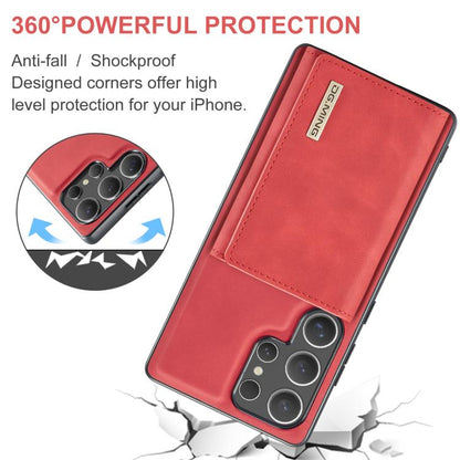 For Samsung Galaxy S25 Ultra 5G DG.MING M1 Series 3-Fold Multi Card Wallet + Magnetic Phone Case(Red) - Galaxy S25 Ultra 5G Cases by DG.MING | Online Shopping UK | buy2fix