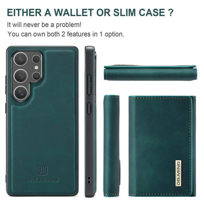 For Samsung Galaxy S25 Ultra 5G DG.MING M1 Series 3-Fold Multi Card Wallet + Magnetic Phone Case(Green) - Galaxy S25 Ultra 5G Cases by DG.MING | Online Shopping UK | buy2fix
