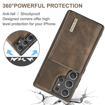 For Samsung Galaxy S25 Ultra 5G DG.MING M1 Series 3-Fold Multi Card Wallet + Magnetic Phone Case(Coffee) - Galaxy S25 Ultra 5G Cases by DG.MING | Online Shopping UK | buy2fix