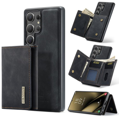 For Samsung Galaxy S25 Ultra 5G DG.MING M1 Series 3-Fold Multi Card Wallet + Magnetic Phone Case(Black) - Galaxy S25 Ultra 5G Cases by DG.MING | Online Shopping UK | buy2fix
