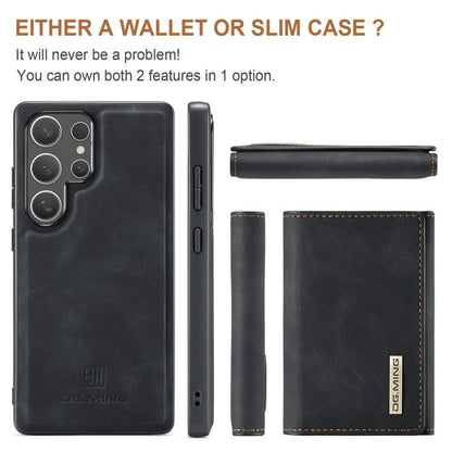 For Samsung Galaxy S25 Ultra 5G DG.MING M1 Series 3-Fold Multi Card Wallet + Magnetic Phone Case(Black) - Galaxy S25 Ultra 5G Cases by DG.MING | Online Shopping UK | buy2fix