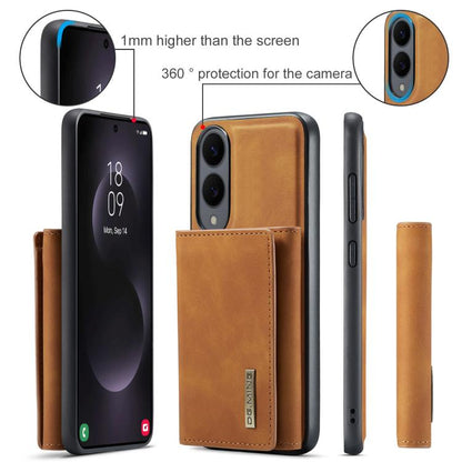 For Samsung Galaxy S25 Edge 5G DG.MING M1 Series 3-Fold Multi Card Wallet + Magnetic Phone Case(Brown) - Galaxy S25 Edge 5G Cases by DG.MING | Online Shopping UK | buy2fix