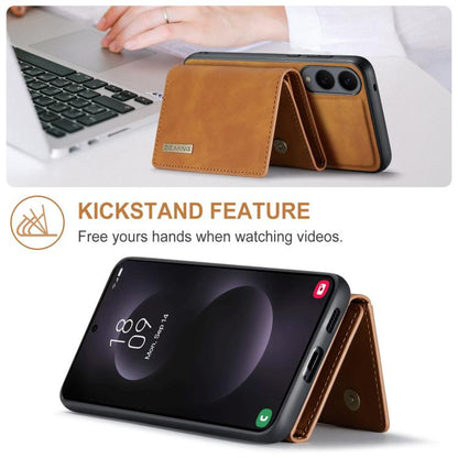 For Samsung Galaxy S25 Edge 5G DG.MING M1 Series 3-Fold Multi Card Wallet + Magnetic Phone Case(Brown) - Galaxy S25 Edge 5G Cases by DG.MING | Online Shopping UK | buy2fix