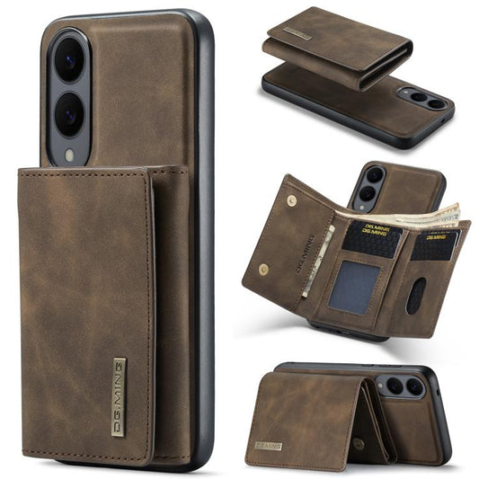 For Samsung Galaxy S25 Edge 5G DG.MING M1 Series 3-Fold Multi Card Wallet + Magnetic Phone Case(Coffee) - Galaxy S25 Edge 5G Cases by DG.MING | Online Shopping UK | buy2fix